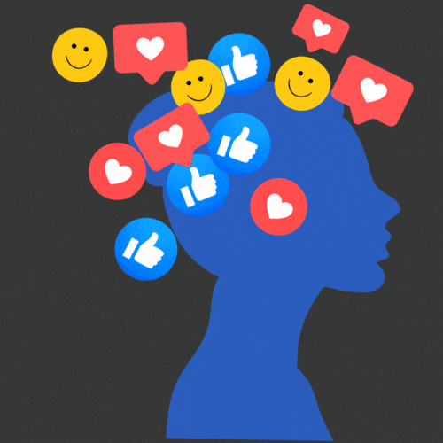 A graphic image of a person's profile with icons surrounding it showing how swag can promote brands by boosting likes and follows.