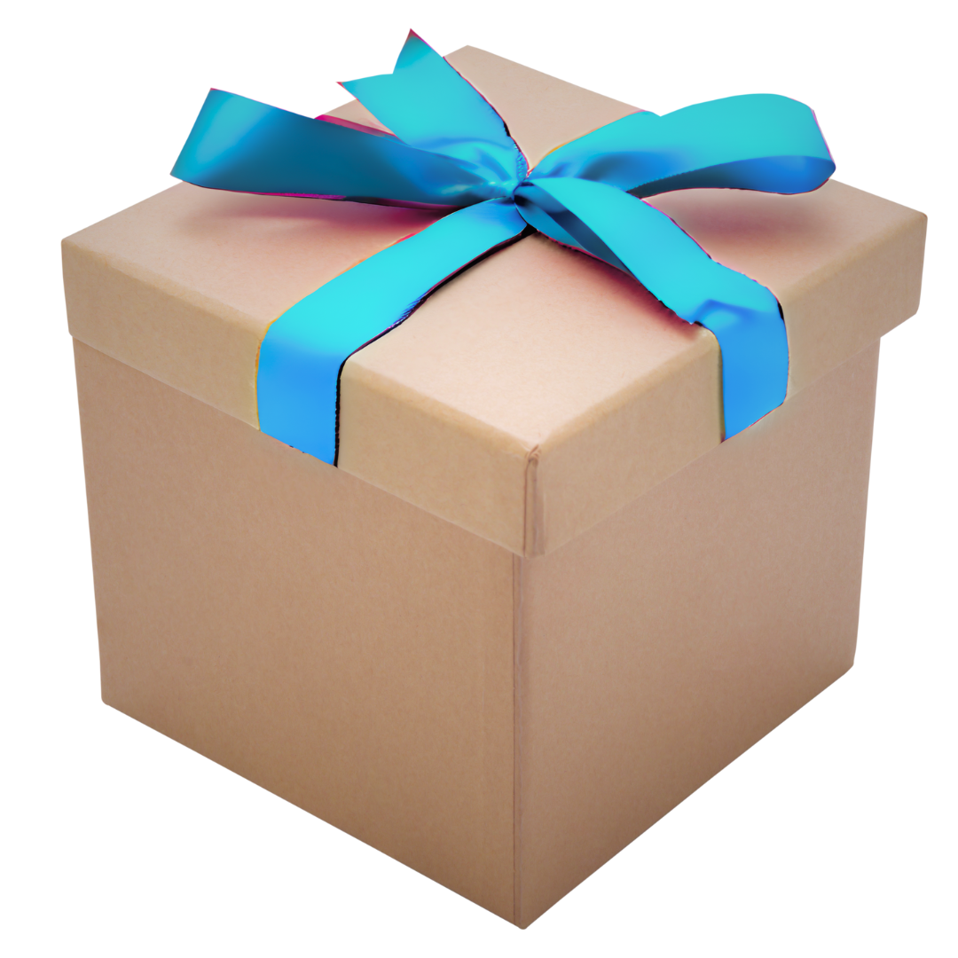 A gift box with a blue ribbon signifying that retention gifts are valuable for businesses.