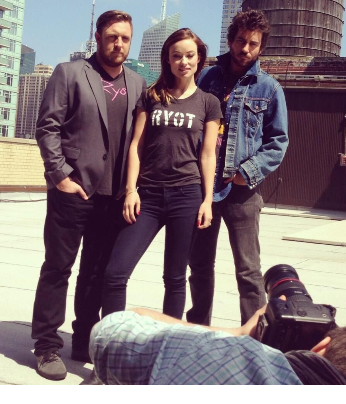 TVP photo shoot for RYOT with models in TVP merch