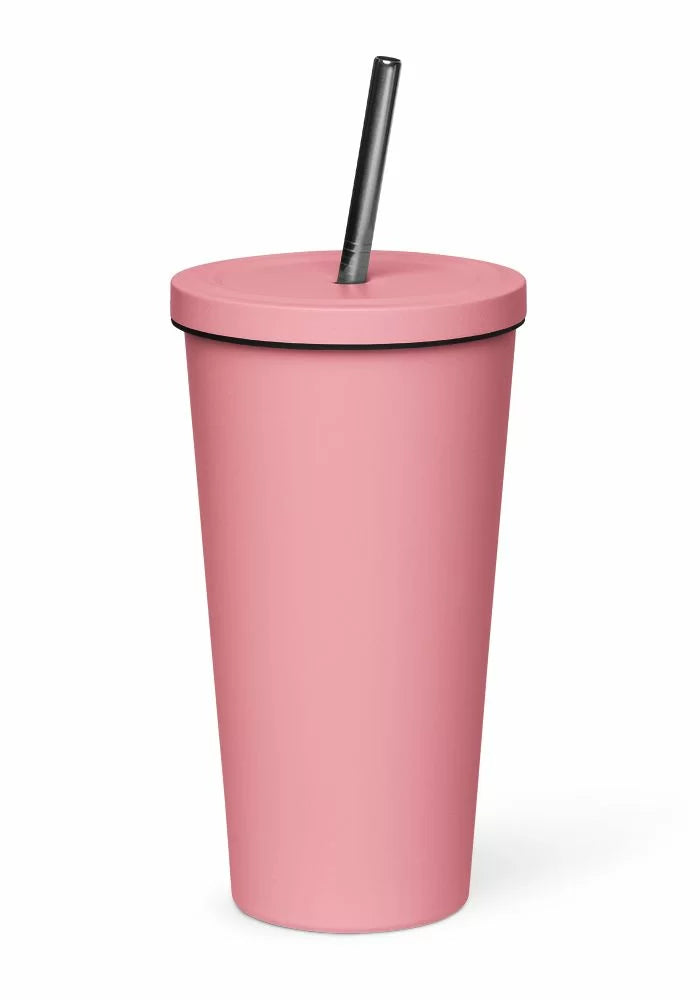 Insulated Tumbler with a Straw