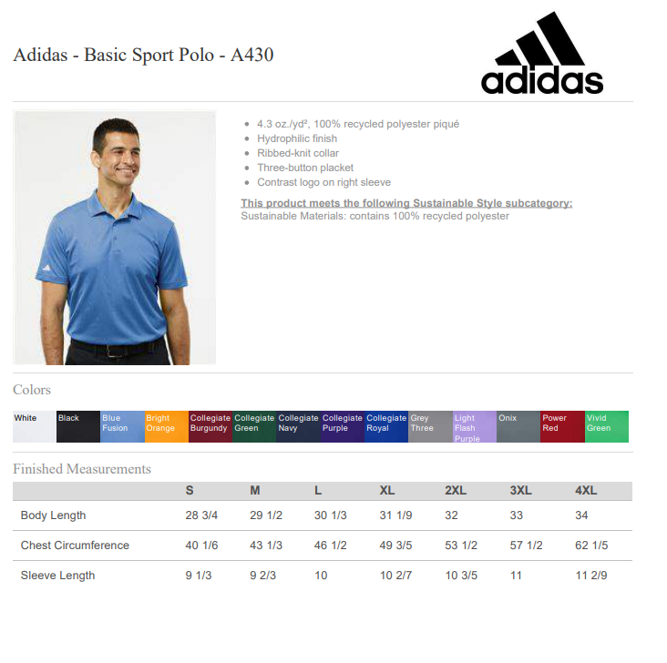 Adidas Sport Polo