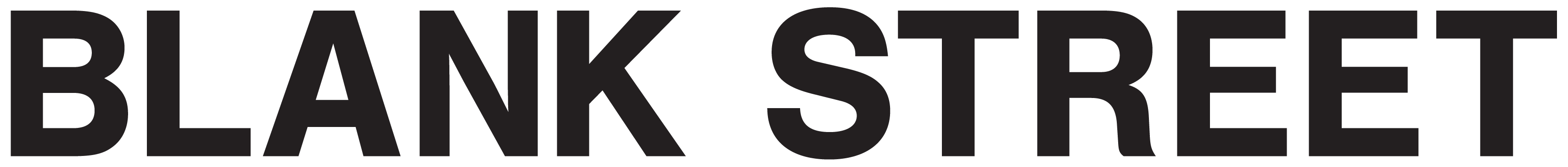 Blank Street logo in uppercase sans-serif font