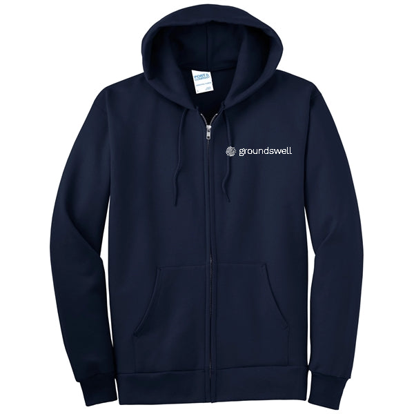TALL Port & Company Tall Essential Fleece Full-Zip Hooded Sweatshirt