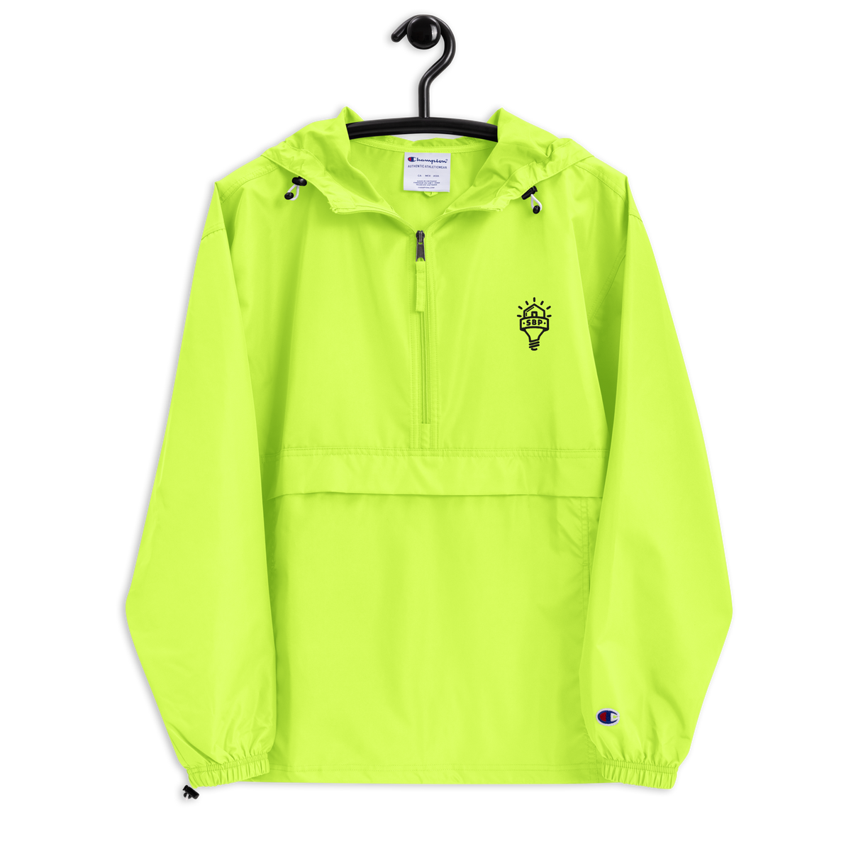 Embroidered Champion Packable Jacket - S.Yellow
