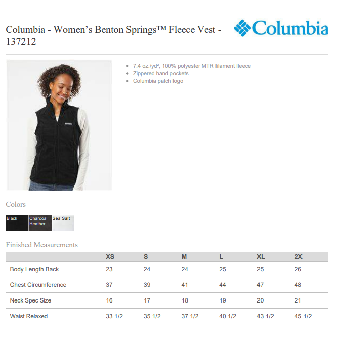 Men’s Columbia Fleece Vest