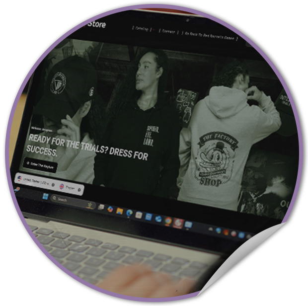 ordering portals for franchise store and online stores image of online shopify store on screen