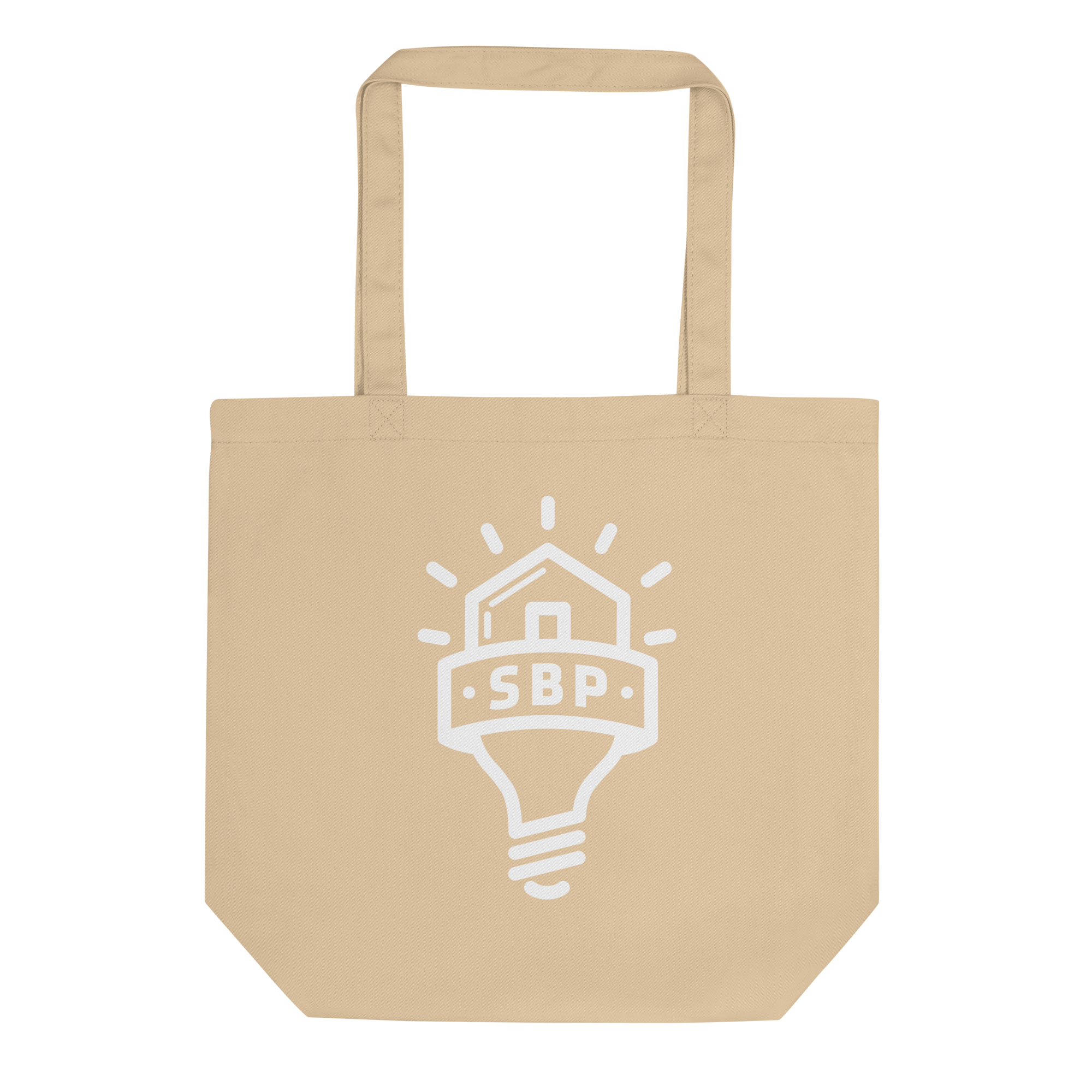 Eco Tote Bag - Econscious EC800 - Oyster w White Logo