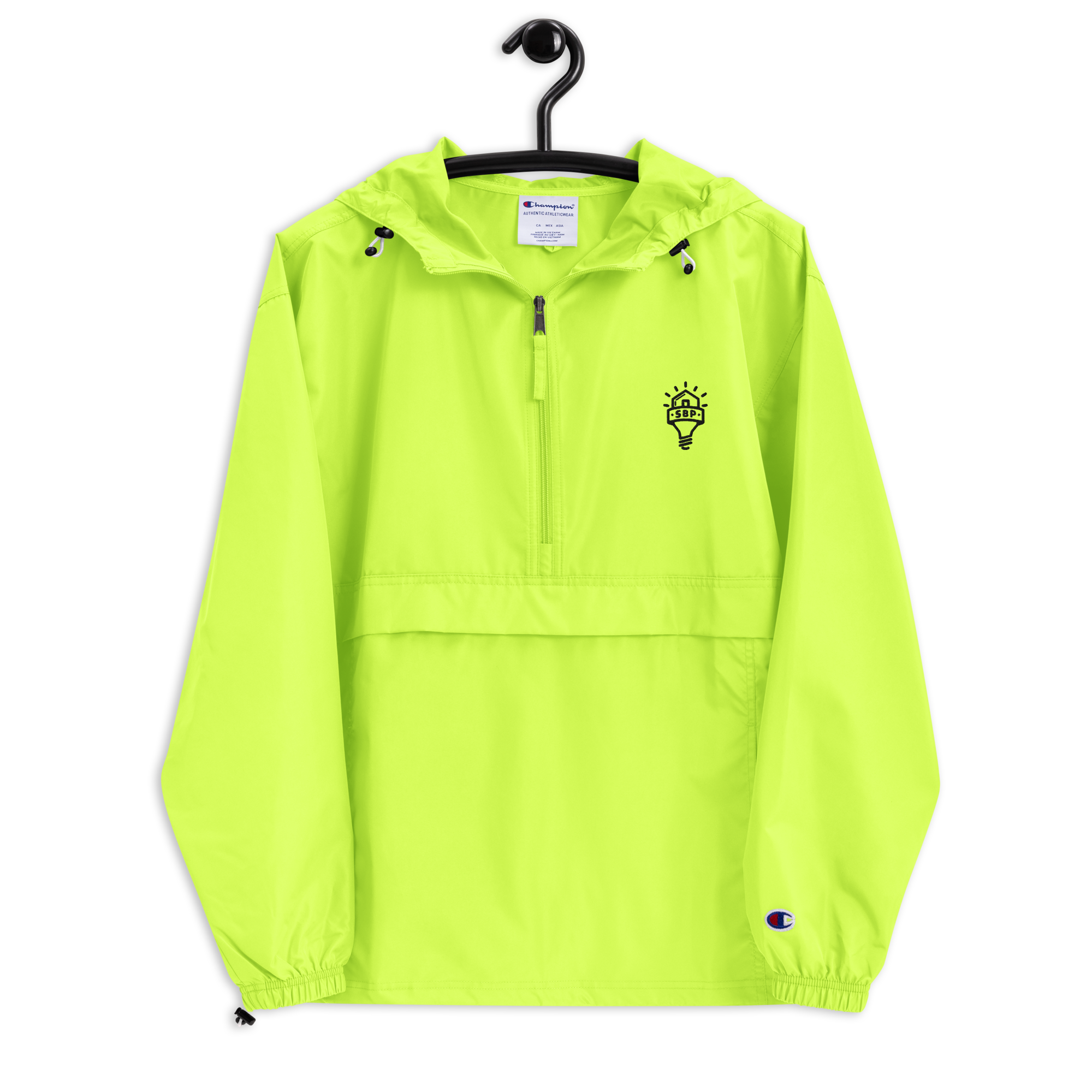 Embroidered Champion Packable Jacket - S.Yellow